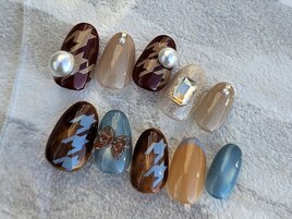 千鳥格子nail