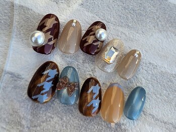 メルシー ネイル(mercii nail)/千鳥格子nail
