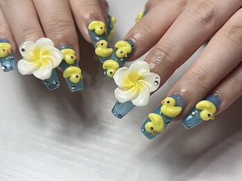 longあひるちゃんネイル♪