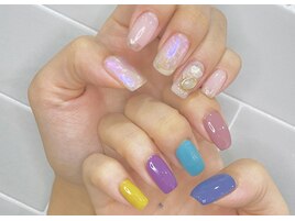カラフル×氷ネイル
