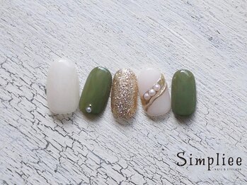 シンプリー 下北沢店(Simpliee)/パール×ミラーニュアンスネイル
