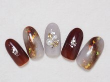シックネイル(CHIC nail)/グレー＆ブラウン ニュアンス