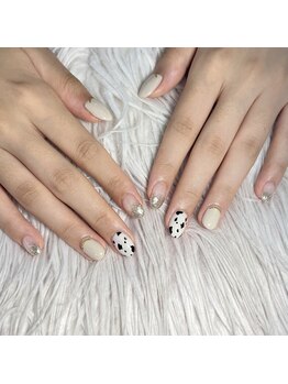 インプレス 鶴見店(Impress)/牛柄ネイル