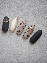 リットネイル(Lit nail)/leopard×mat