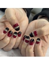 ガレ(Galet)/ブラック×レッド！