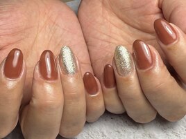 秋カラーネイル