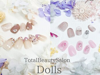 トータルビューティーサロン ドールズ(total beauty salon Dolls)の写真/スカルプや定額ネイルのアートが得意!!定額MENUでは豊富な種類のデザインをご用意☆持ち込みデザインOK◎