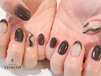 ワールド ビューティ ヴィヴァルト 宝塚店(WORLD BEAUTY VIVALTO)/シンプルネイル/秋ネイル