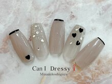 キャンアイドレッシー 南越谷店(Can I Dressy)/甘すぎない大人ハートネイル