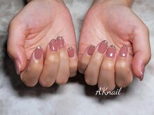 エーケーネイル(AKnail)/ガラスフレンチ