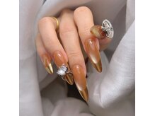 デザインアート+パーツ付け放題◇[持ち込み/ネイル/長さだし]