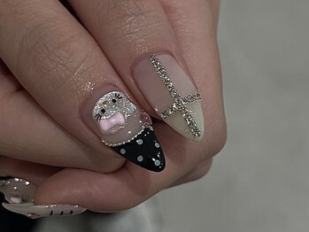 クリーム(cream)/ドット/フレンチ/キティ