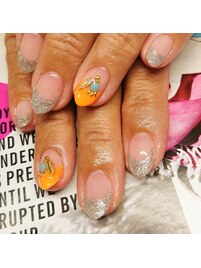 フレンチ　リゾート　オレンジ