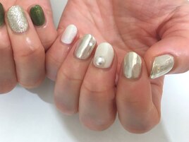 夏のミラーネイル☆