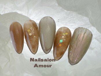 アムールユシマテン 上野湯島店(Amour)/キラキラ秋のネイルコース¥7980