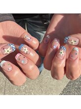 エムエイチネイル(MH_Nail)/星　アート　フレンチ