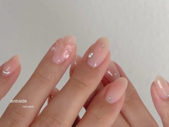 透け感チーク×クリアリボン