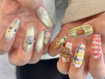 キャッツアイトーキョー 西荻窪店/春チェックネイル