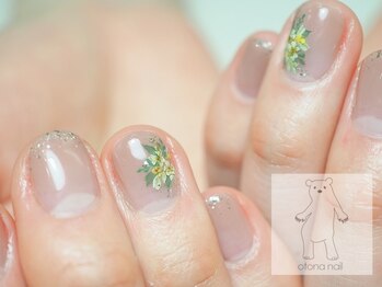 オトナネイル(otona nail)/グリーンブーケネイル