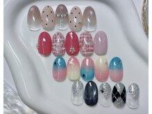 街のネイル屋さんの雰囲気（1月限定アートサンプル￥5,400(税込)）