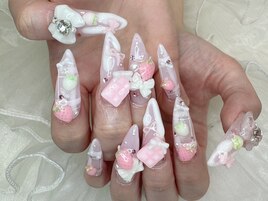 バレンタインネイル