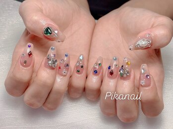ピカネイル 上野 御徒町(Pika Nail)/ワンカラーxパーツxガーリー