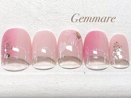 グラデーションフレンチ桜ネイル