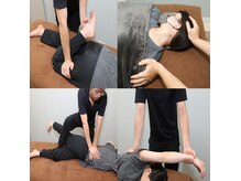 冷えて固まった体にはストレッチをして固まった筋肉を伸ばします