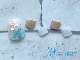 フット☆シェルフラワーネイル