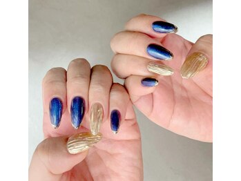 マグネット＋ミラーネイル