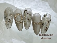 アムールユシマテン 上野湯島店(Amour)/キラキラ秋のネイルコース¥7980