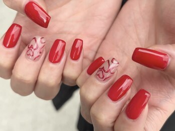 ネイルサロン マルコ(nail salon MARCO)/赤ネイル