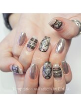 テンプテーション ネイル スタジオ(Temptation nail studio)/シルバーモロッカンネイル