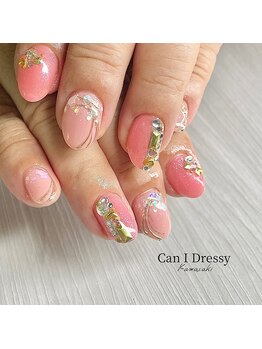 キャンアイドレッシー 川崎東口店/ワンカラーにキラキラストーン