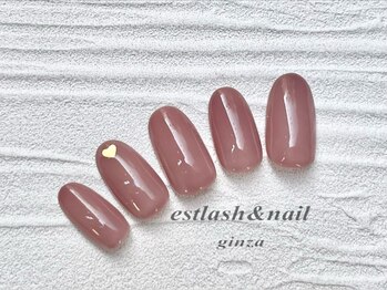 エストラッシュアンドネイル 銀座店(est lash&nail)/ワンカラー1本アート