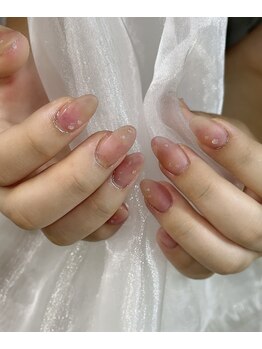 オテテ アイアンドハンド(otete eye&hand)/夏のおすすめ桃ネイル