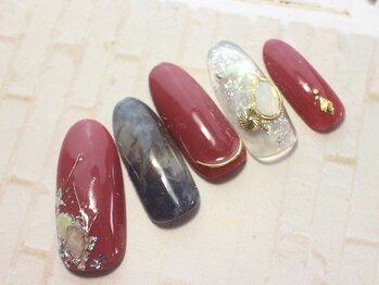 ネイルサロン ティディ(TIDY)/シェルの寄せパーツネイル