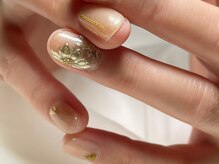 サロンドフォーエイチ(salon de 4H)/秋冬ミラーフラワーネイル＊