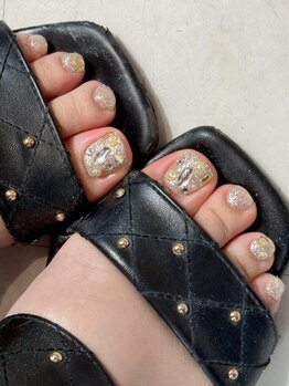 親指2本アート+パーツ