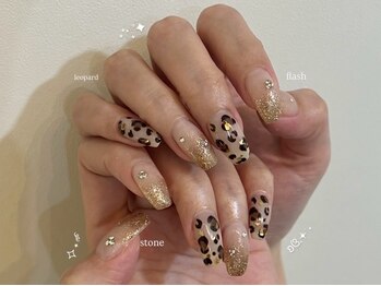 ジェミーネイル シンジュク(Jemiy nail shinjuku)/【Saki】レオパードグラデ¥9800