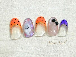 【ハロウィンネイル】おばけ