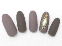 ネイルサロンセレーネ(Selene)/マット　グレージュネイル