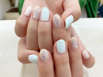 プルミエ ネイル(Premier Nail)/紫陽花ネイル&水滴