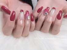 アリーネイル 南草津店(Ally nail)/持ち込みビジューグラデ