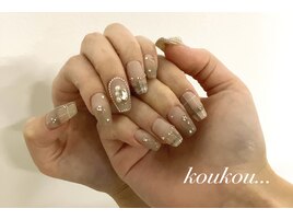 チェック　ビジュー