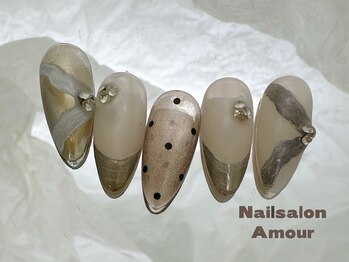 アムールユシマテン 上野湯島店(Amour)/キラキラ秋のネイルコース¥7980