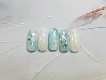 ネイルアンドまつげ リュフェール 五反田(Nail Lufaire)/ターコイズオーロラフィルム