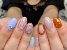 アンクール(an kool)/【ネイル】amazonite×べっ甲