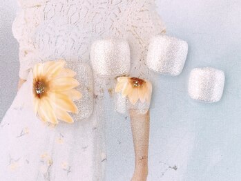 ネイルサロンフォーユー(for u)/ひまわりフット♪￥7500