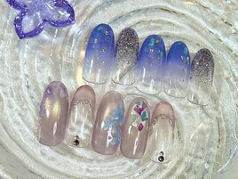 紫陽花ネイル
